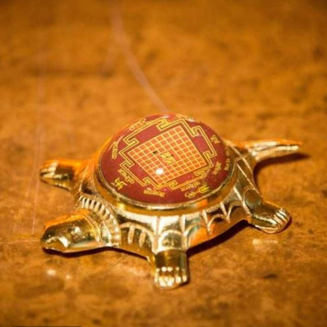 Tortoise Enchanted with Mantra Vastu Shri Yantra